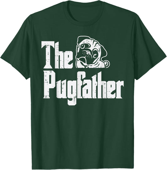 Fathers Day The Pug Father Pug Daddy Papa Fur Dad Dog Owner T-Shirt - T-Shirt | Forest