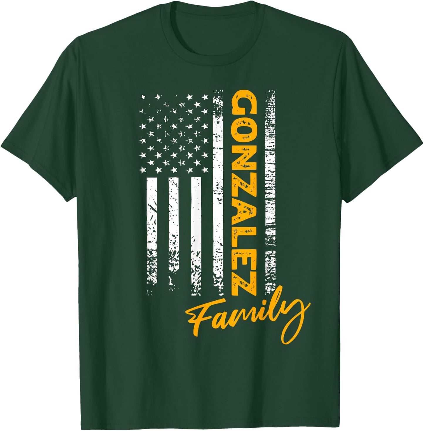 Gonzalez Surname American Gonzalez Last Name Gonzalez T-Shirt - T-Shirt | Forest