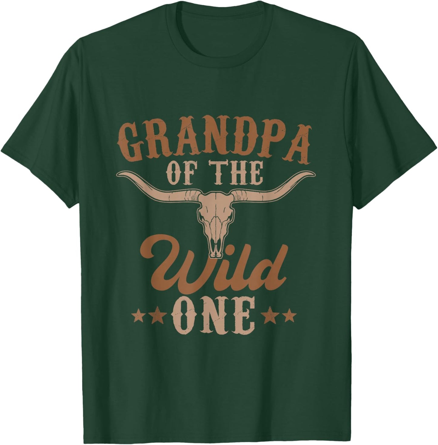 Grandpa Of The Wild One Cowboy Western Rodeo Party Matching T-Shirt - T-Shirt | Forest