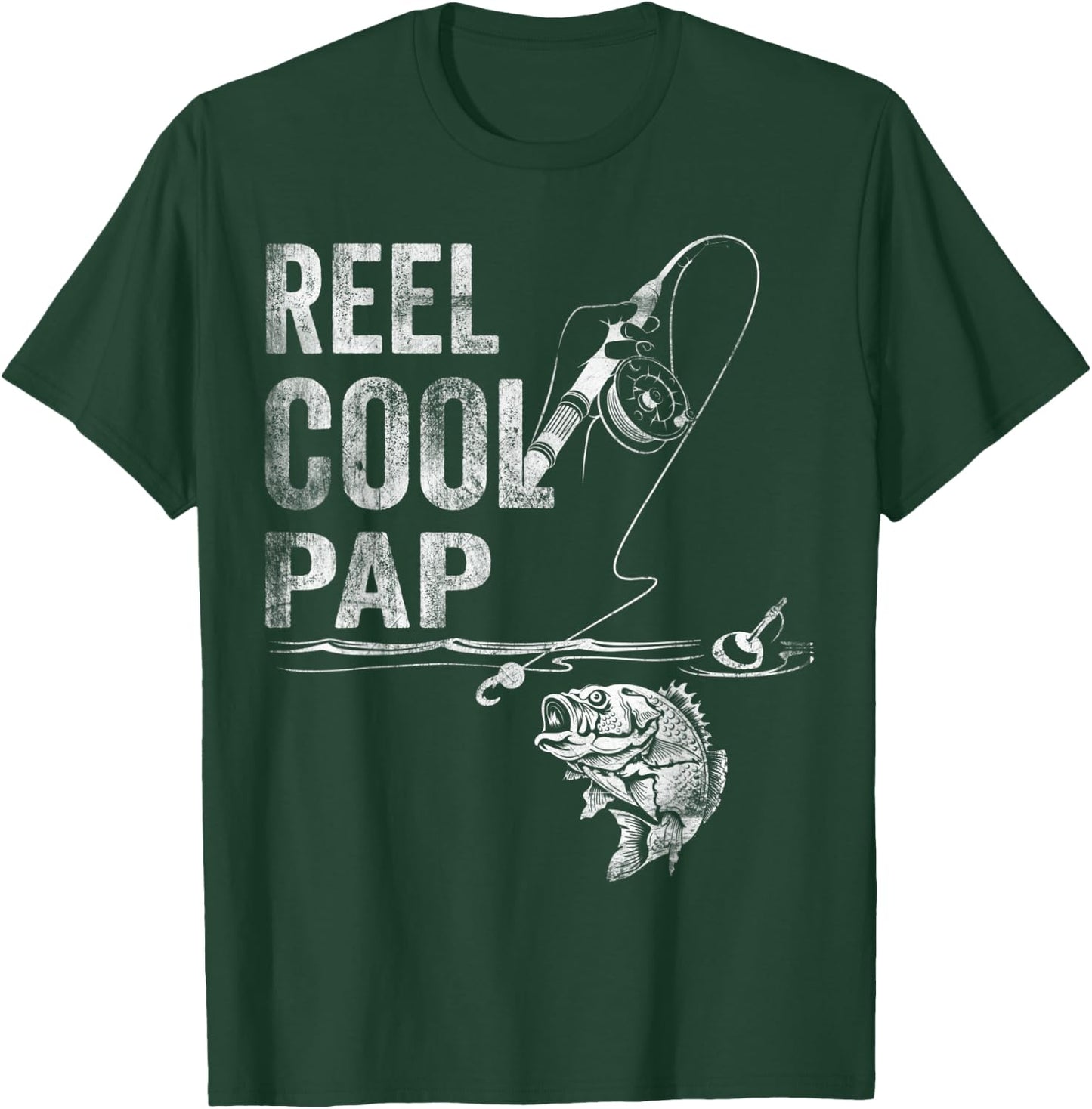 Reel Cool Pap Fish Fishing Shirt Father's Day Gift T-Shirt - T-Shirt | Forest