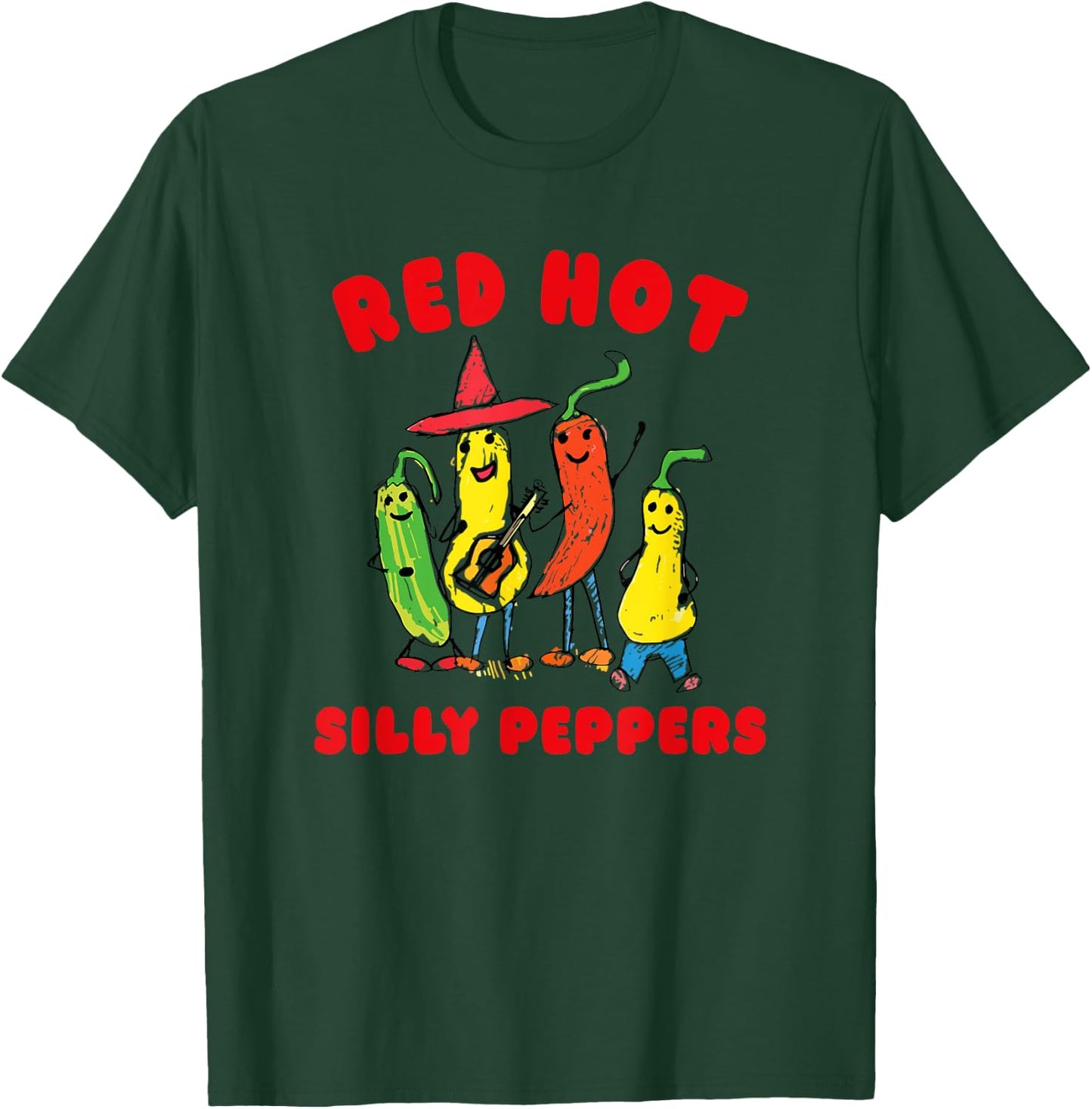 Red Hot Silly Peppers, Funny T-Shirt - T-Shirt | Forest