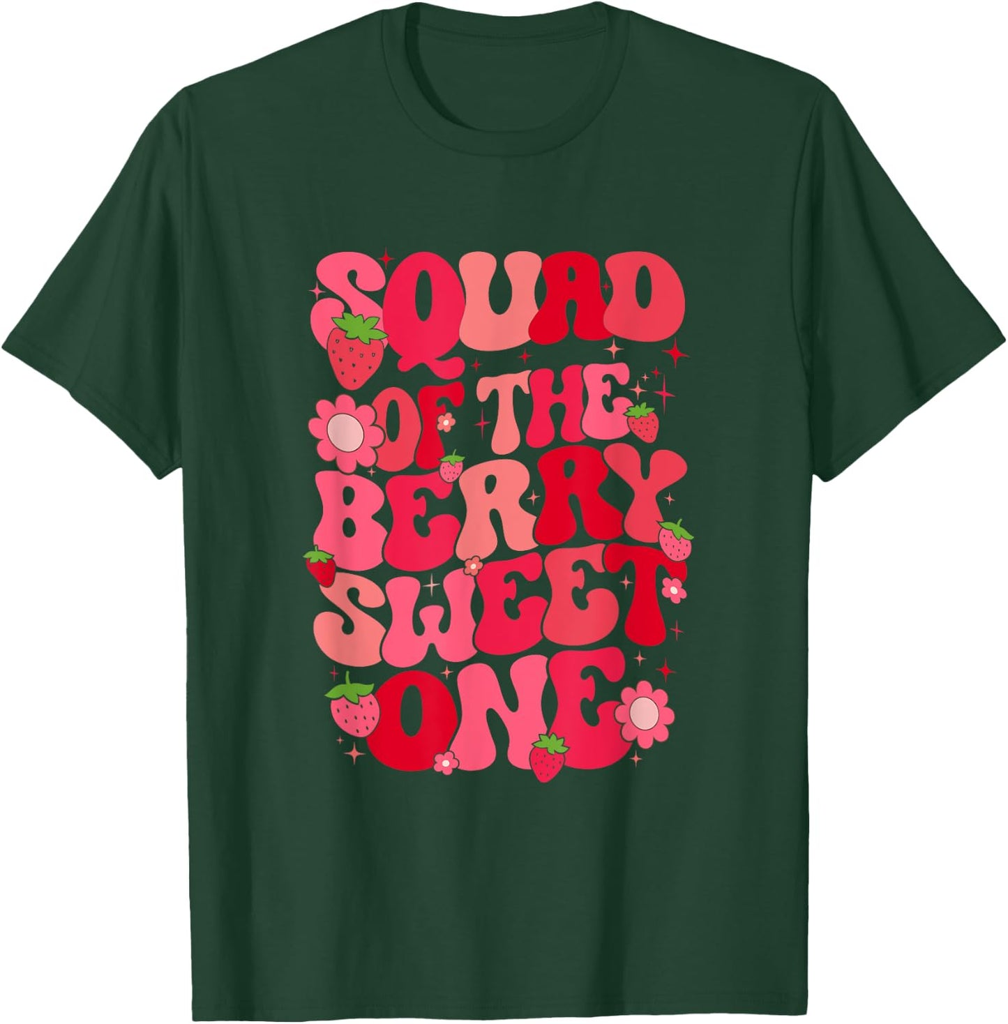 Squad Of The Berry Sweet One Strawberry First Birthday T-Shirt - T-Shirt | Forest