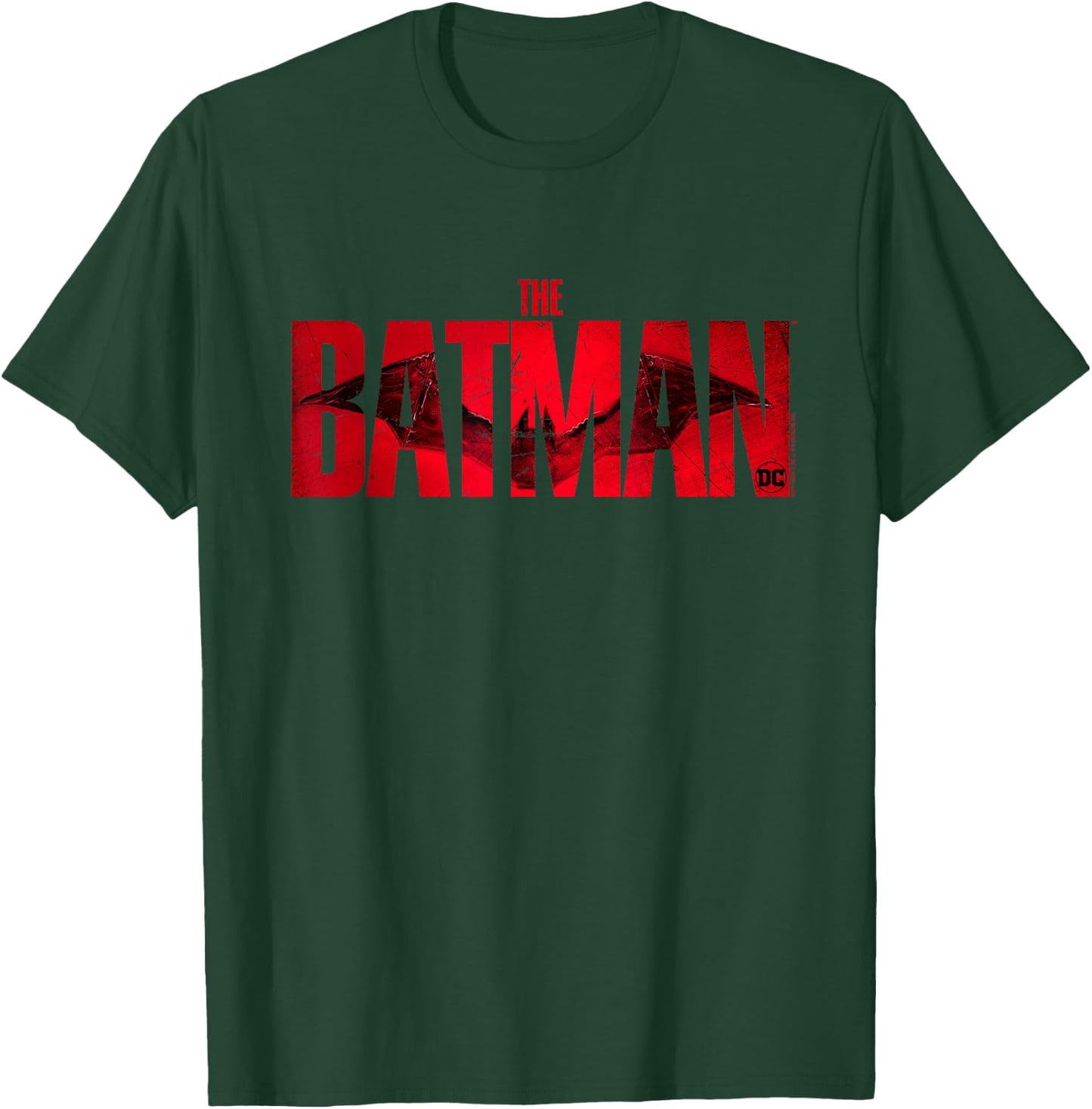 The Batman Crimson Drawn Bat Logo Small T-Shirt - T-Shirt | Forest