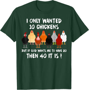 Funny Chicken Gifts Women Poultry Chickens Farmer T-Shirt - T-Shirt | Forest