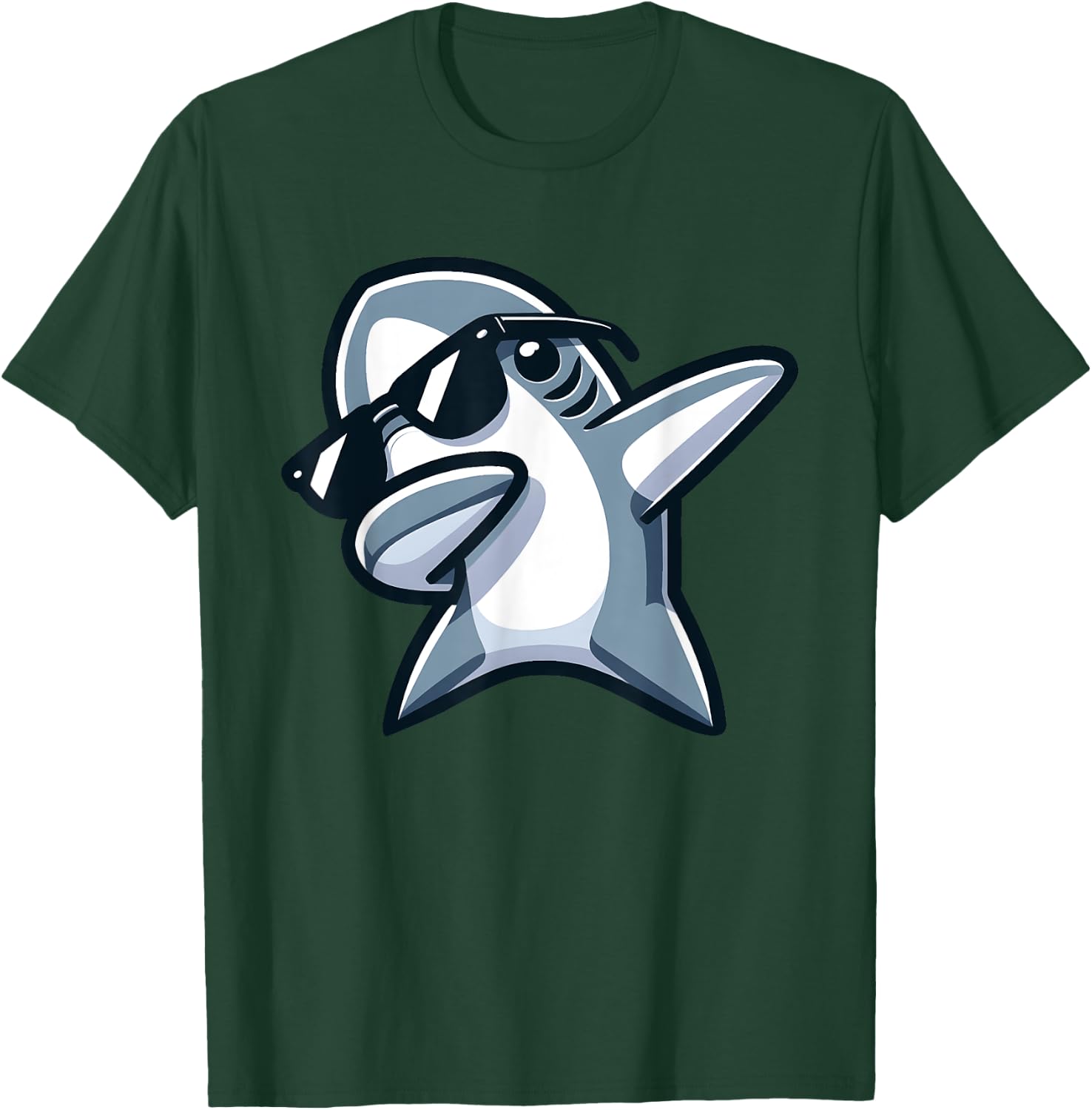 Dabbing Shark Funny Dab Dance Boys Girls Summer Vacation T-Shirt - T-Shirt | Forest