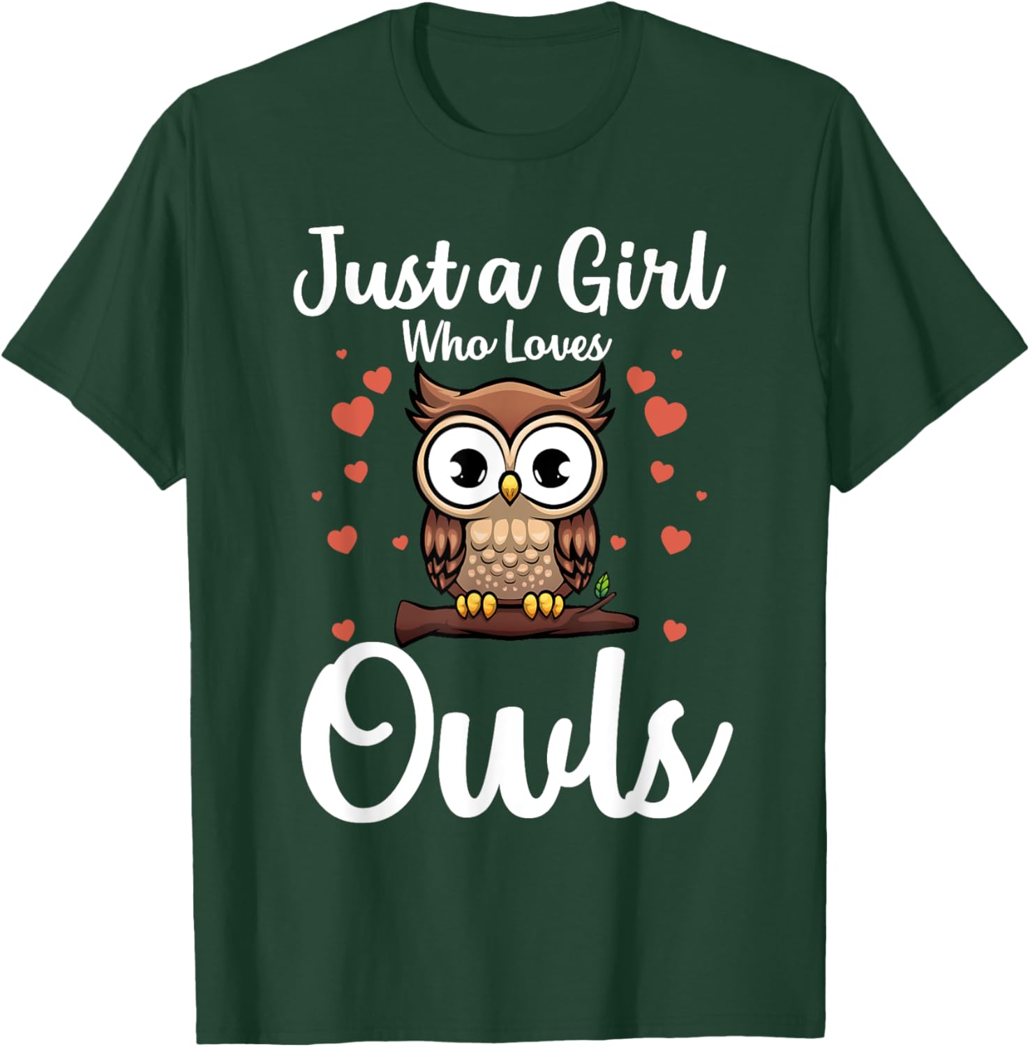 Funny Owl Themed Art Girls Kids Owl Lover T-Shirt - T-Shirt | Forest