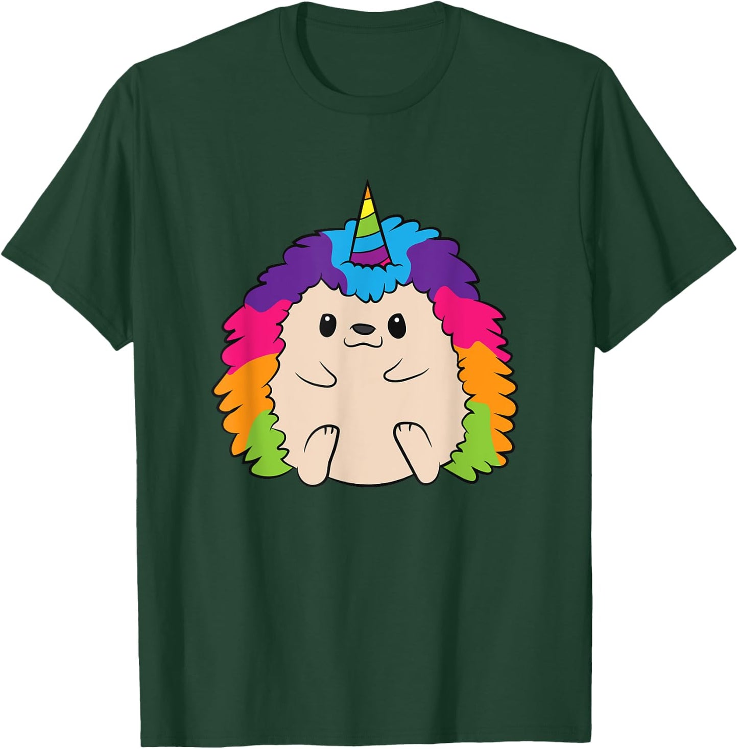 Hedgehog Unicorn Rainbow Hedgehog T-Shirt - T-Shirt | Forest