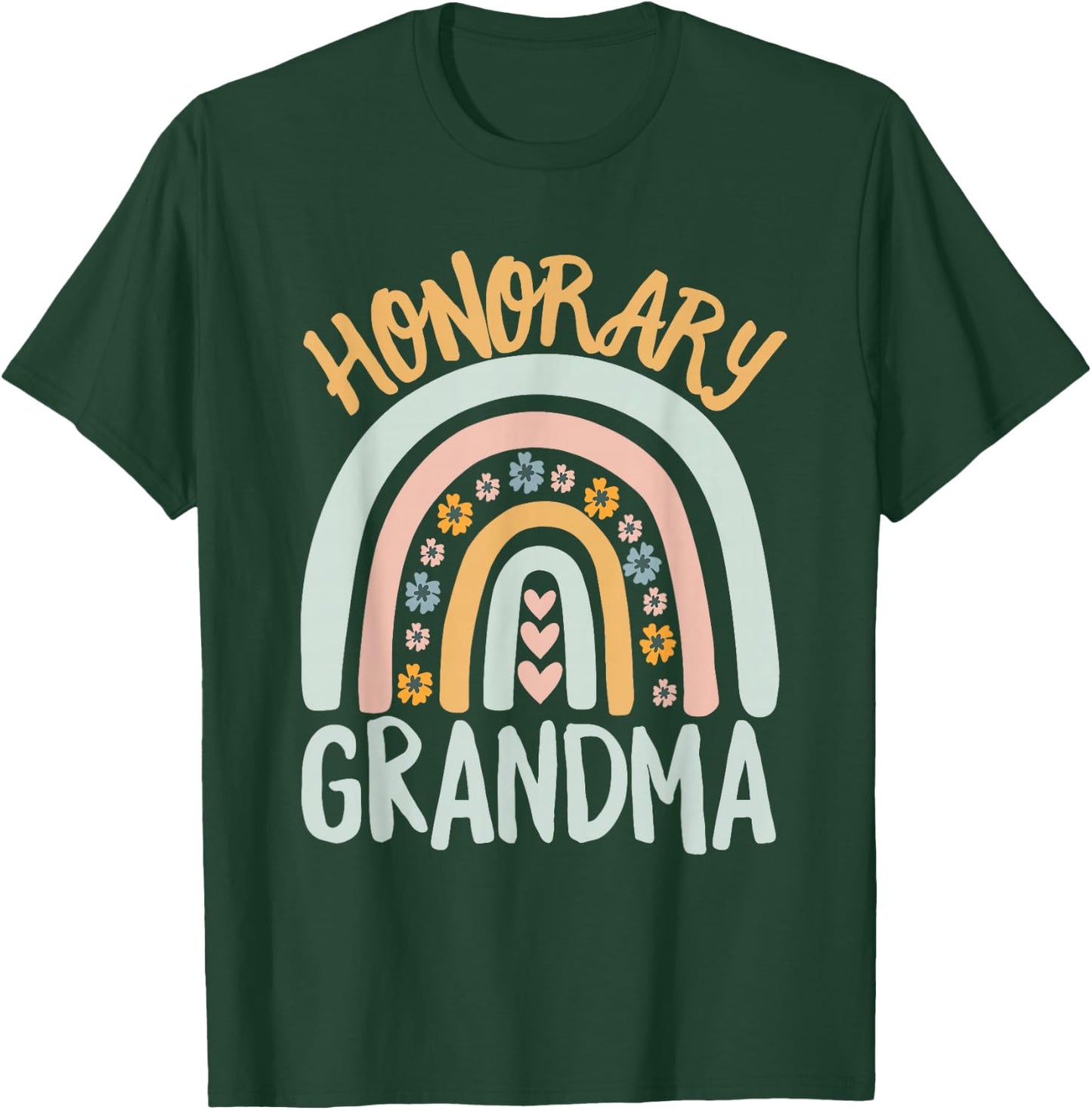 Honorary Grandma Foster Granddaughter Grandson Boho Rainbow T-Shirt - T-Shirt | Forest
