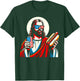 Funny Jesus USA American Christian Patriotic Beer Hotdog Women Men T-Shirt - T-Shirt | Forest