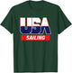 USA Team Sailing - men & women American sports T-Shirt - T-Shirt | Forest