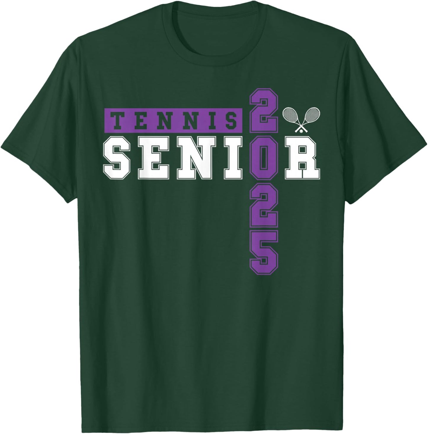 Tennis Senior Night Tennis Senior 2025 Graduation 43 T-Shirt - T-Shirt | Forest