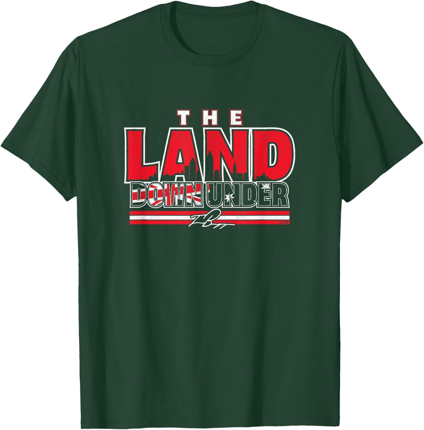 Travis Bazzana - The Land Down Under - Cleveland Baseball T-Shirt - T-Shirt | Forest