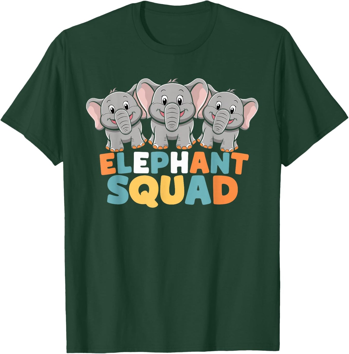 Elephant Squad Design for Elephant Lover Stuff Kids Elephant T-Shirt - T-Shirt | Forest