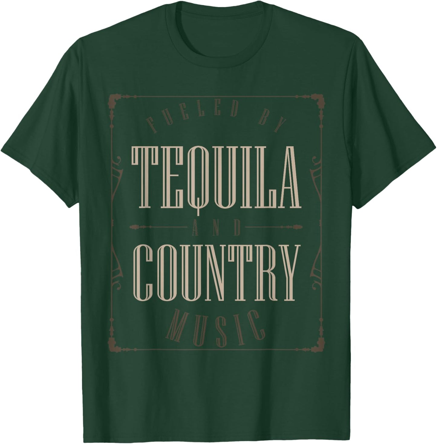 Tequila Drinking Western Lifestyle Country Music T-Shirt - T-Shirt | Forest