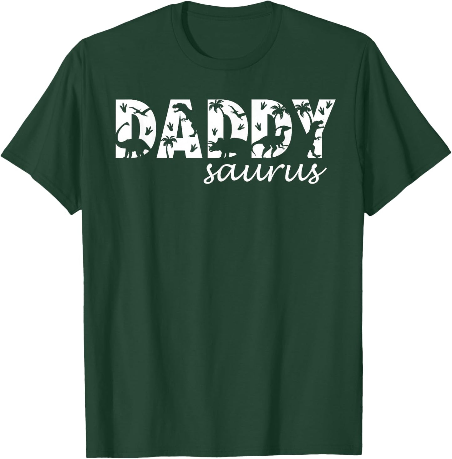Daddysaurus T Rex Dinosaur Daddy Saurus Dad Family Matching T-Shirt - T-Shirt | Forest