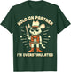 Hold On Partner I'm Overstimulated Retro Western Cat Cowboy T-Shirt - T-Shirt | Forest
