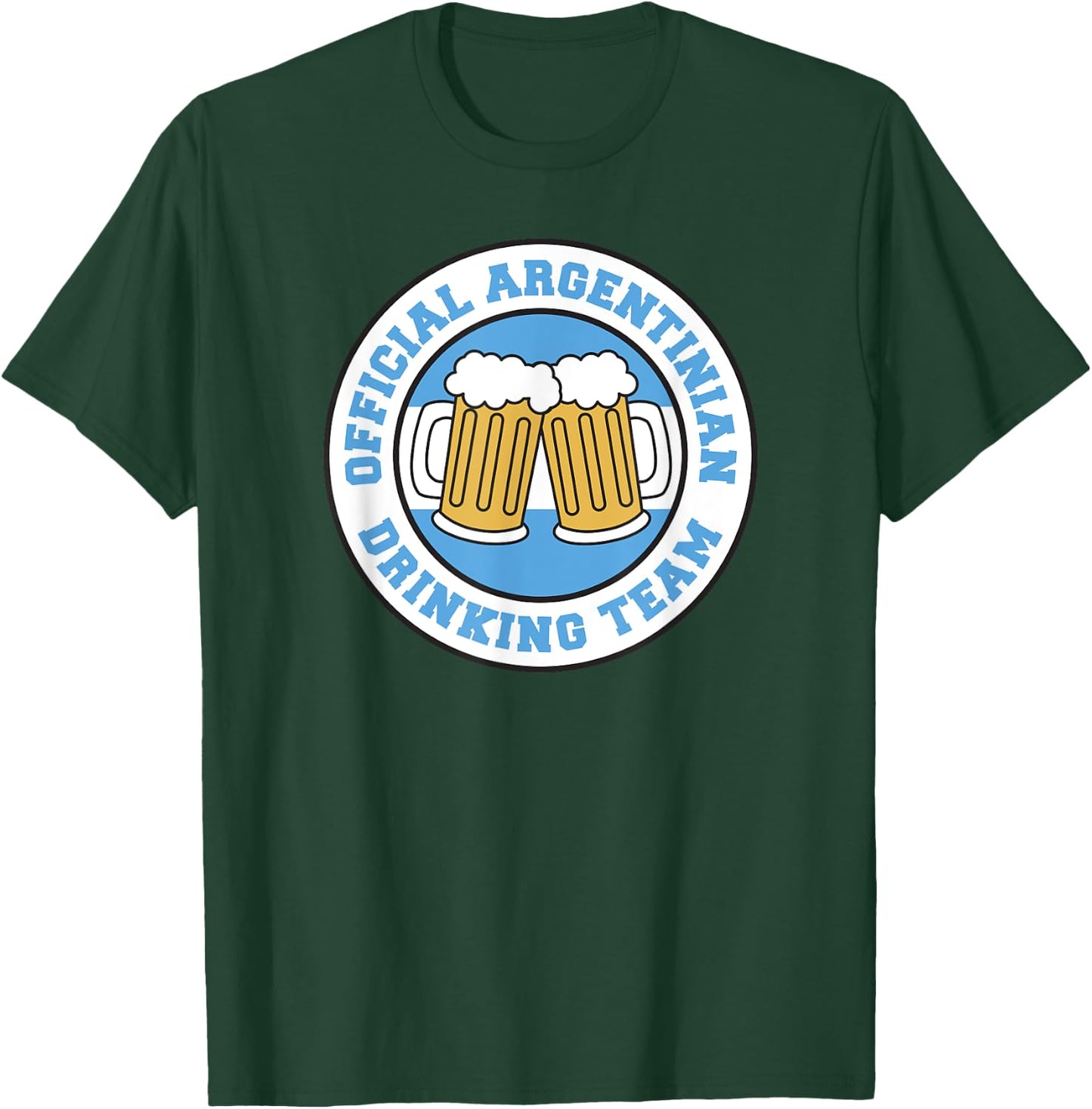 Official Argentinian Drinking Team Flag of Argentina Beer T-Shirt - T-Shirt | Forest