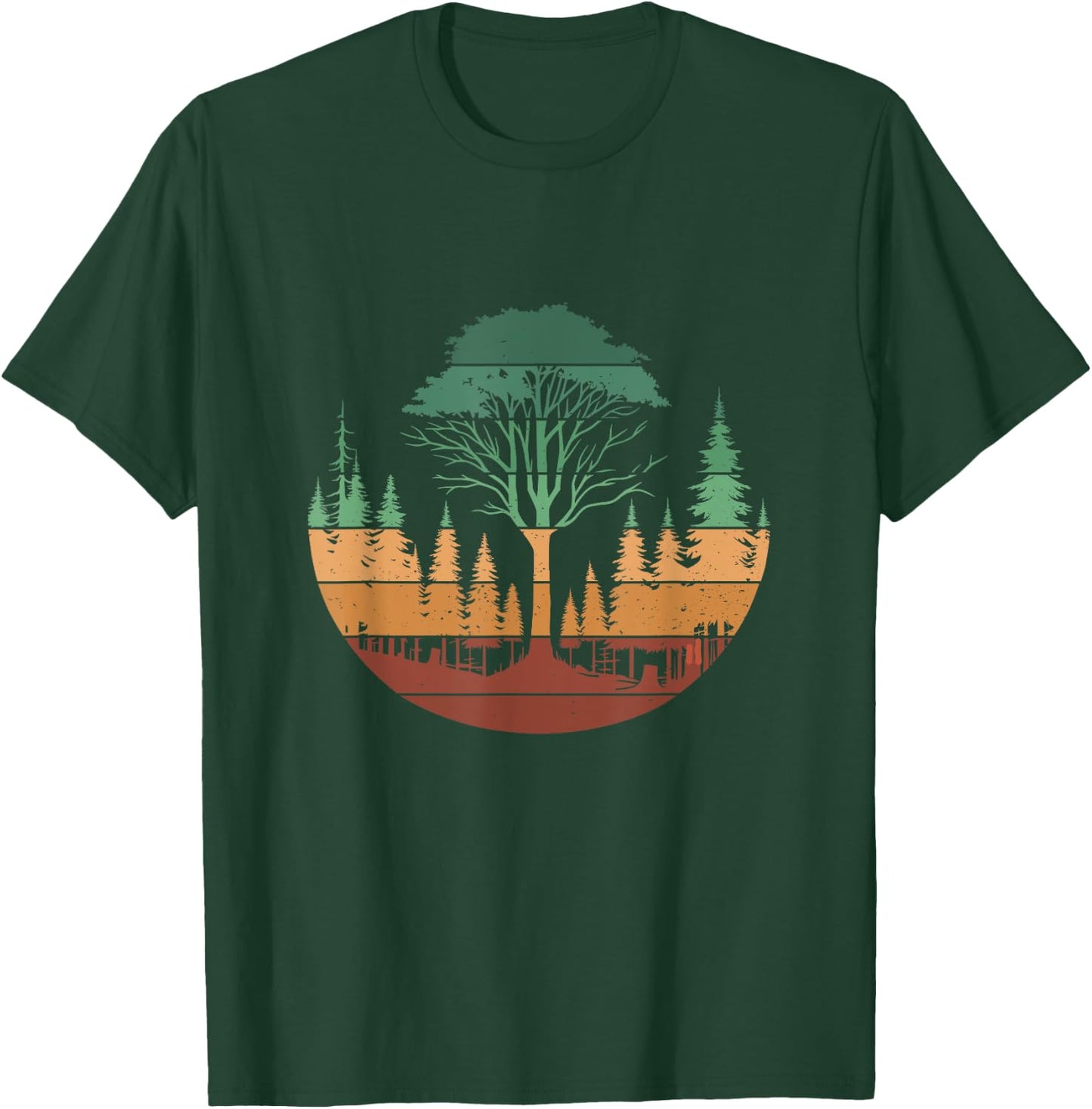 Trees Wildlife Nature Outdoors Retro Vintage Forest T-Shirt - T-Shirt | Forest