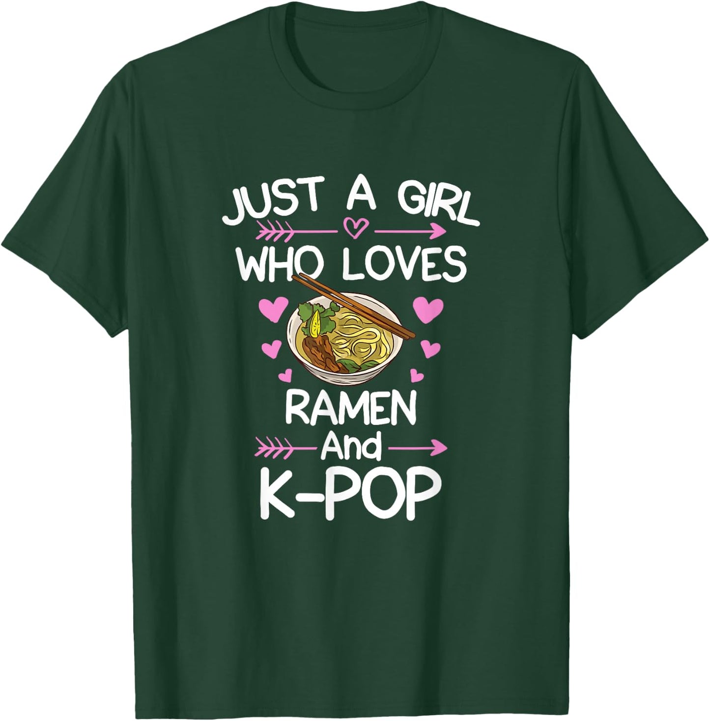Ramen And K-Pop Anime for Teen Girls T-Shirt - T-Shirt | Forest