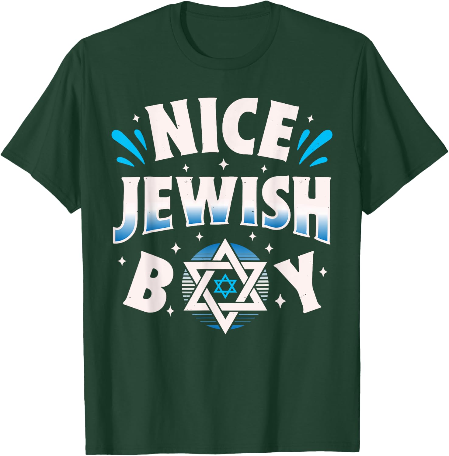 Nice Jewish Boy Hanukkah Chanukah Jews Judaism Star Of David T-Shirt - T-Shirt | Forest