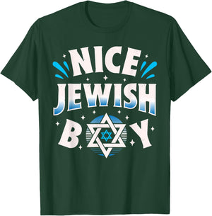 Nice Jewish Boy Hanukkah Chanukah Jews Judaism Star Of David T-Shirt - T-Shirt | Forest