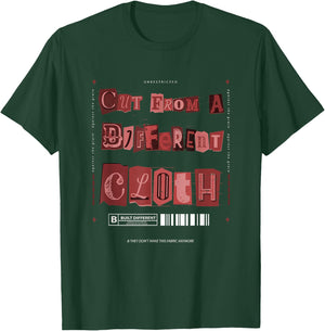 Maroon Burgundy Cut from A Different Cloth Maroon Graphic T-Shirt - T-Shirt | Forest