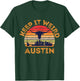 Austin, Texas Keep It Weird Longhorn Sunset T-Shirt - T-Shirt | Forest