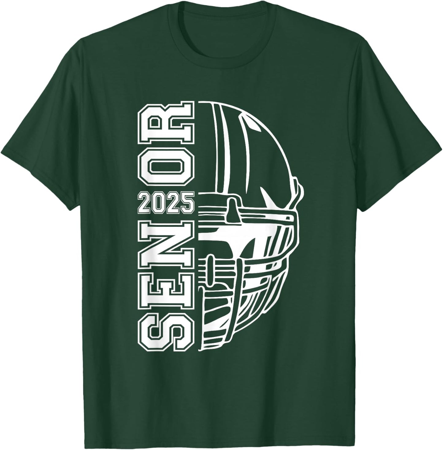 Graduate Senior Class of 2025 Graduation American Football T-Shirt - T-Shirt | Forest