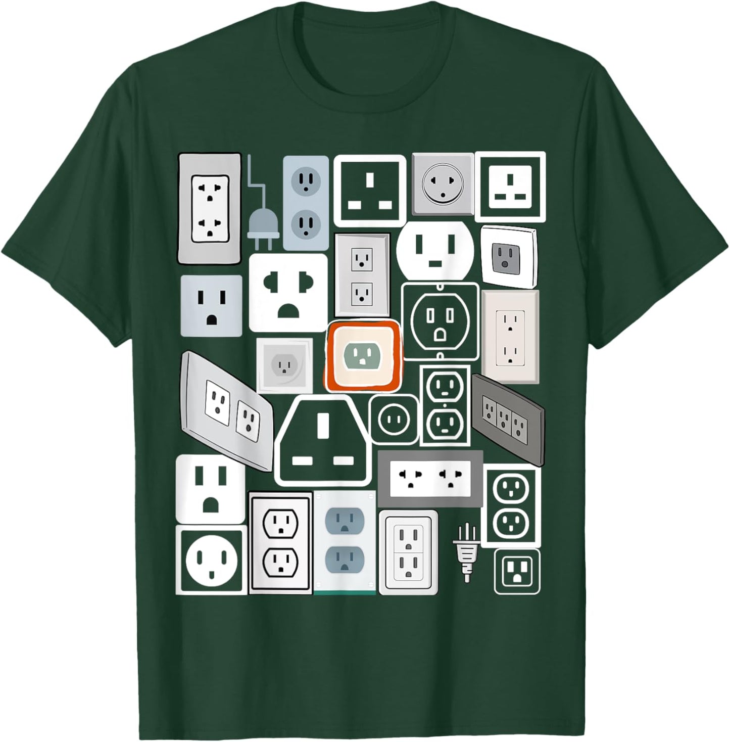 Electrical Outlet Plug and Socket Couples Halloween Costume T-Shirt - T-Shirt | Forest