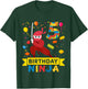 Kids 5 Year Old Building Blocks Ninja 5th Birthday Boy T-Shirt - T-Shirt | Forest