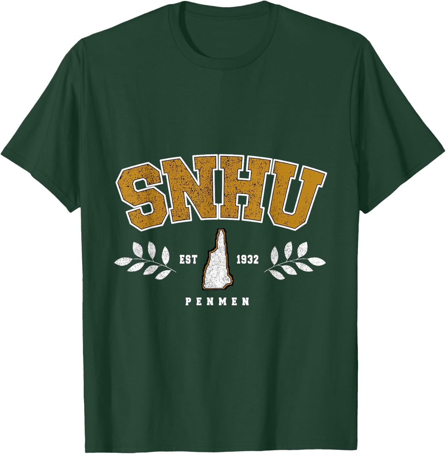 SNHU Arch Retro College University Athletic Sports T-Shirt - T-Shirt | Forest