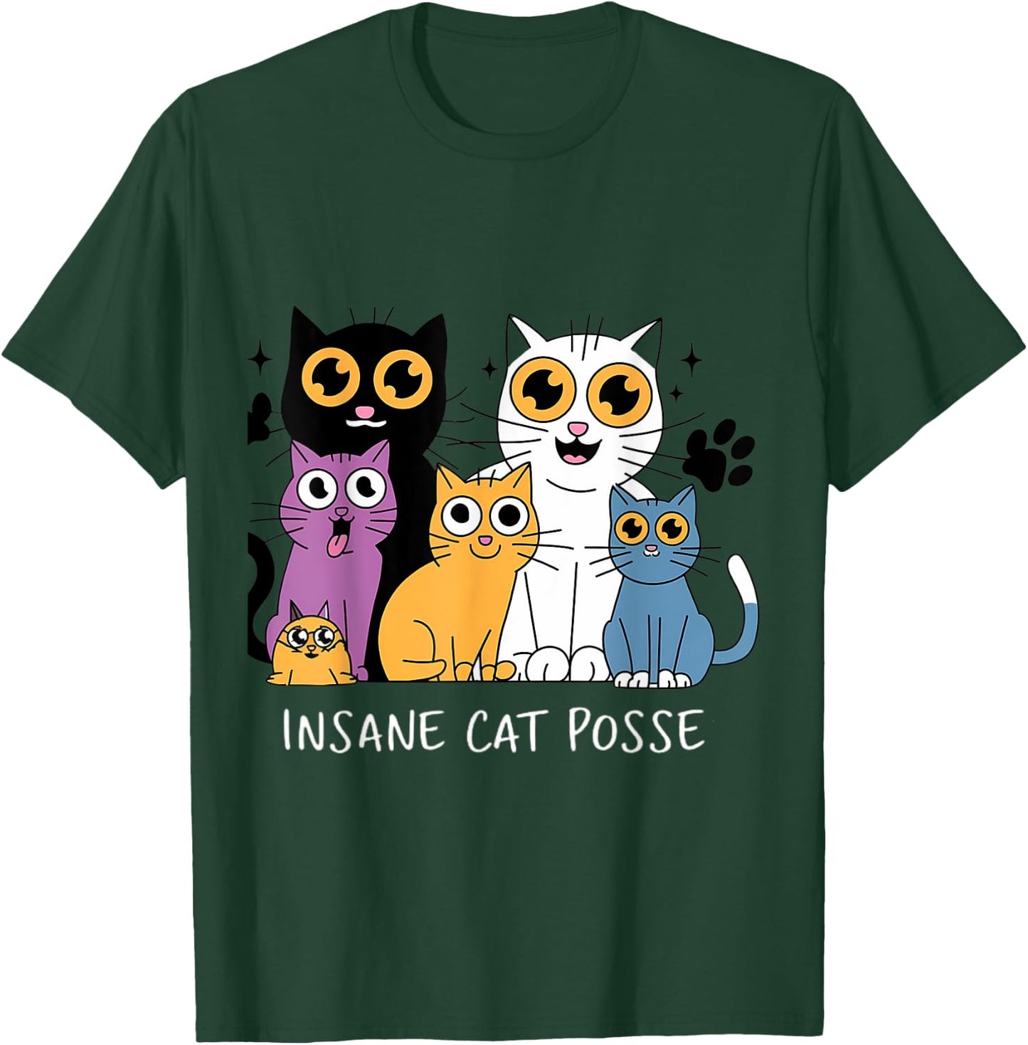 Funny Cat Insane Cat Posse Women T-Shirt - T-Shirt | Forest