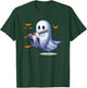 Boo Ghost Playing Flute Halloween Musical Instrument T-Shirt - T-Shirt | Forest