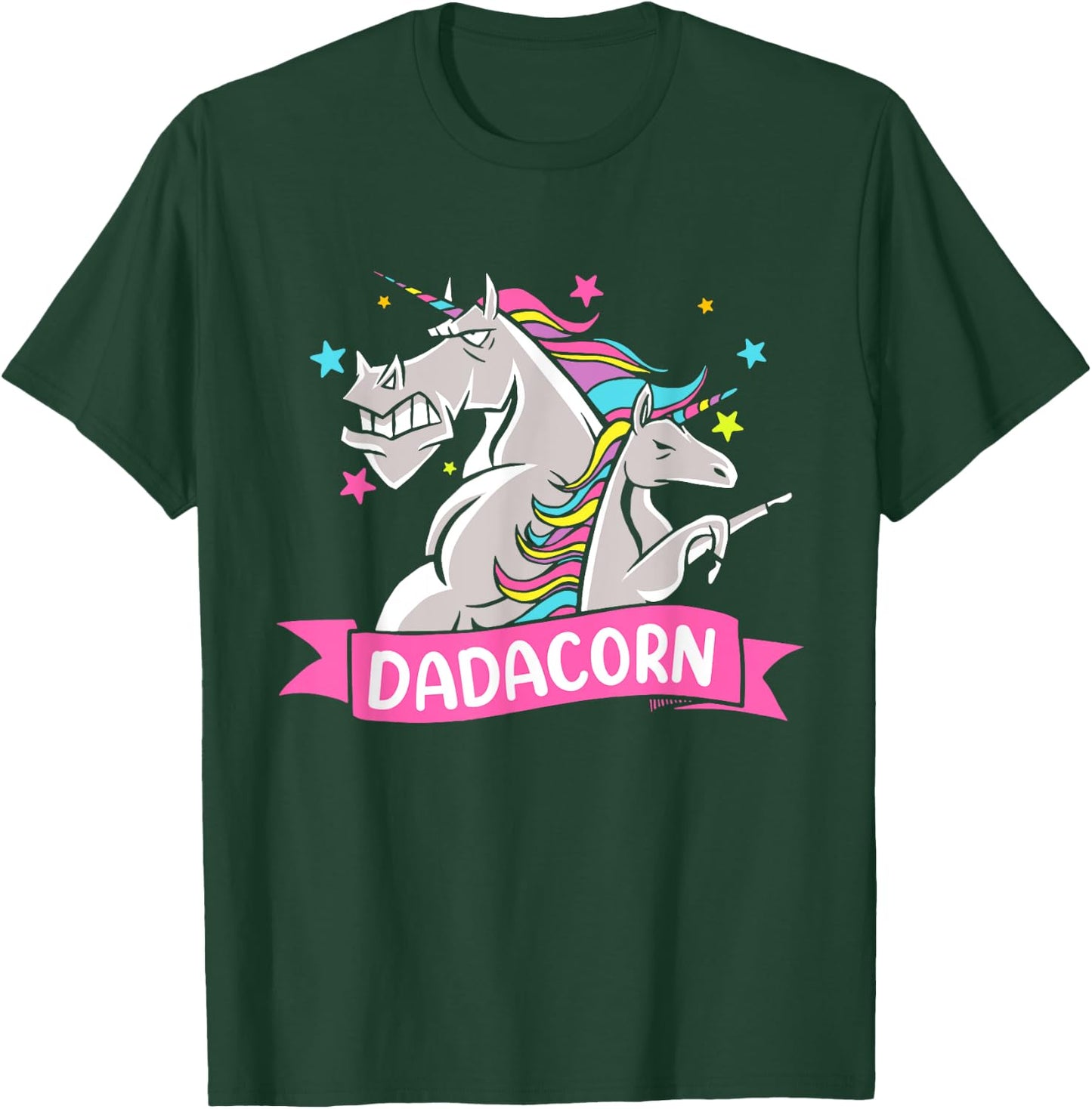 Fathers Day Gift Unicorn Dad Shirt Funny Dadacorn Kids Men T-Shirt - T-Shirt | Forest