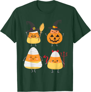 Candy Corn Costume Characters - Cute Halloween T-Shirt - T-Shirt | Forest