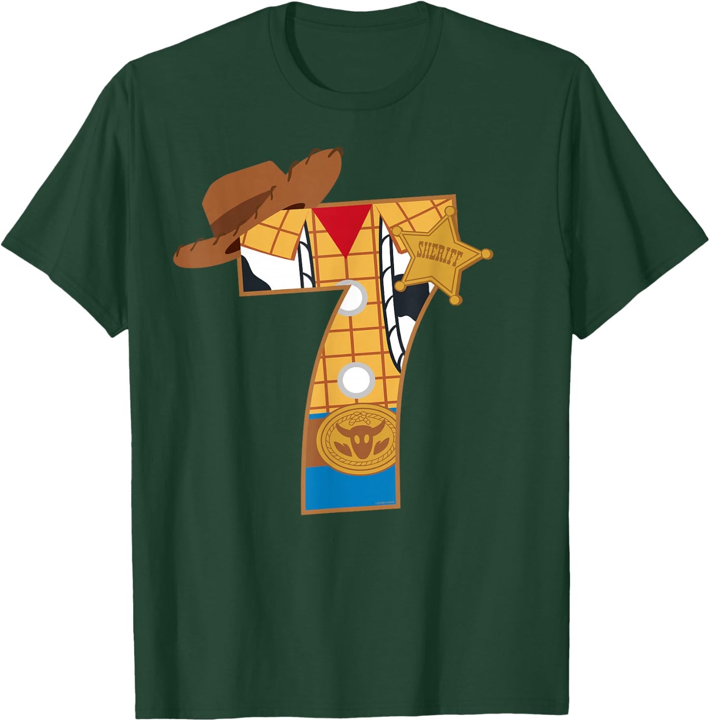Disney and Pixar's Toy Story Seventh Birthday 7 Years Old T-Shirt - T-Shirt | Forest