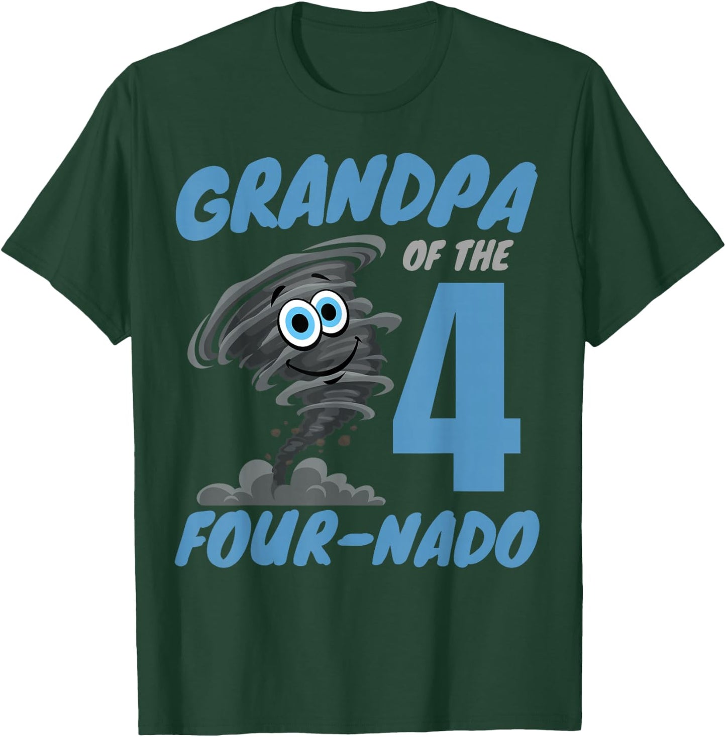 Grandpa of The Four-Nado Storm TorNado 4th Birthday Boy T-Shirt - T-Shirt | Forest