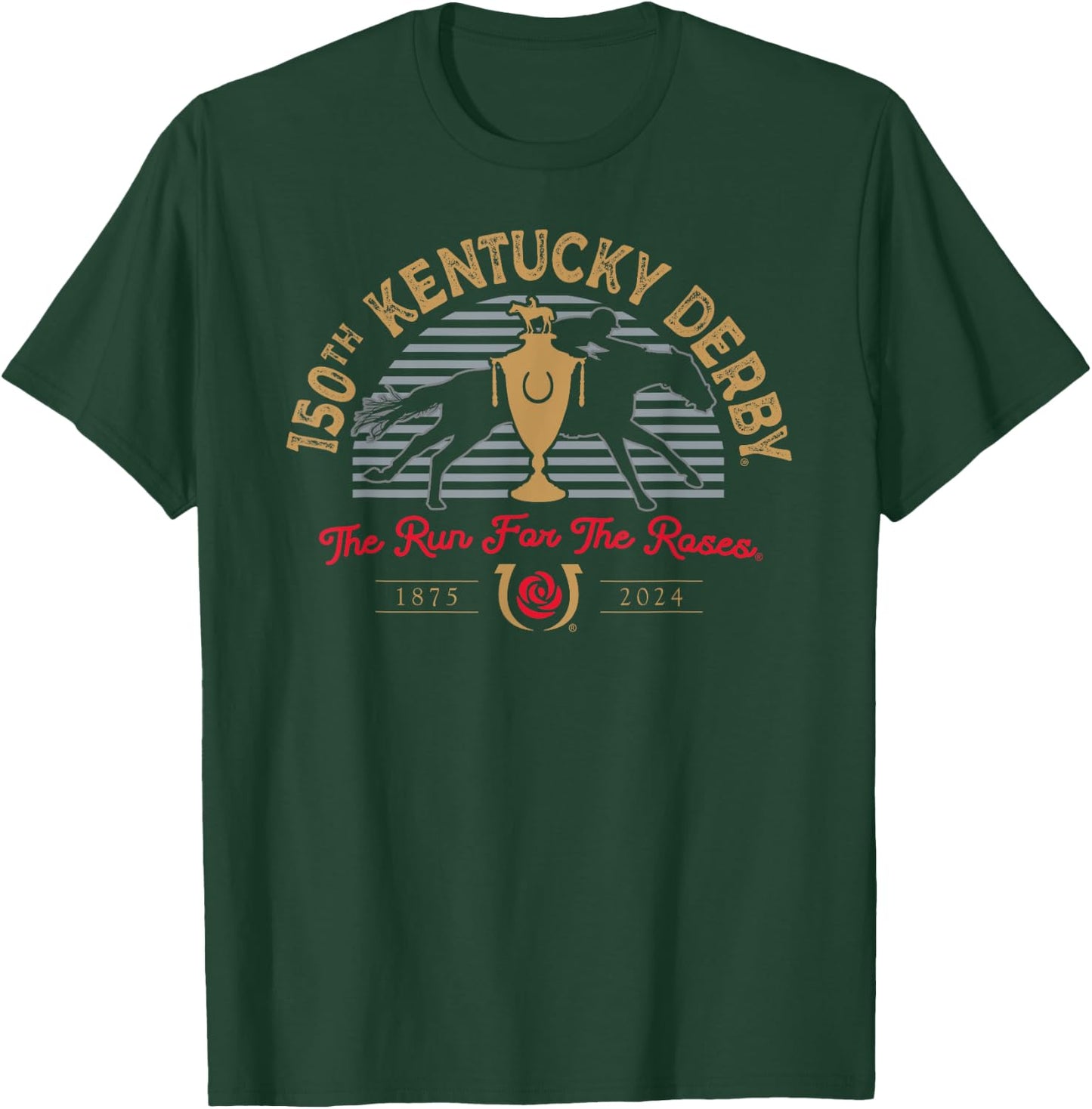 Officially Licensed Kentucky Derby 150th 2024 Run T-Shirt - T-Shirt | Forest