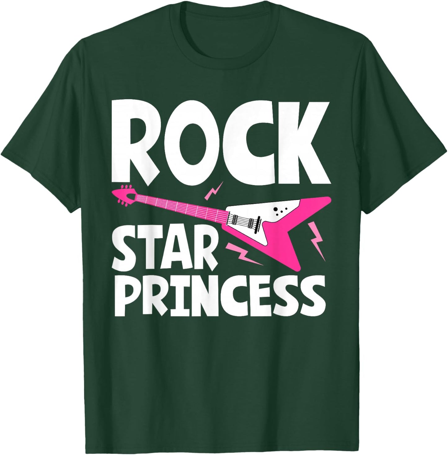Rock Star Princess Guitar Music T-Shirt - T-Shirt | Forest