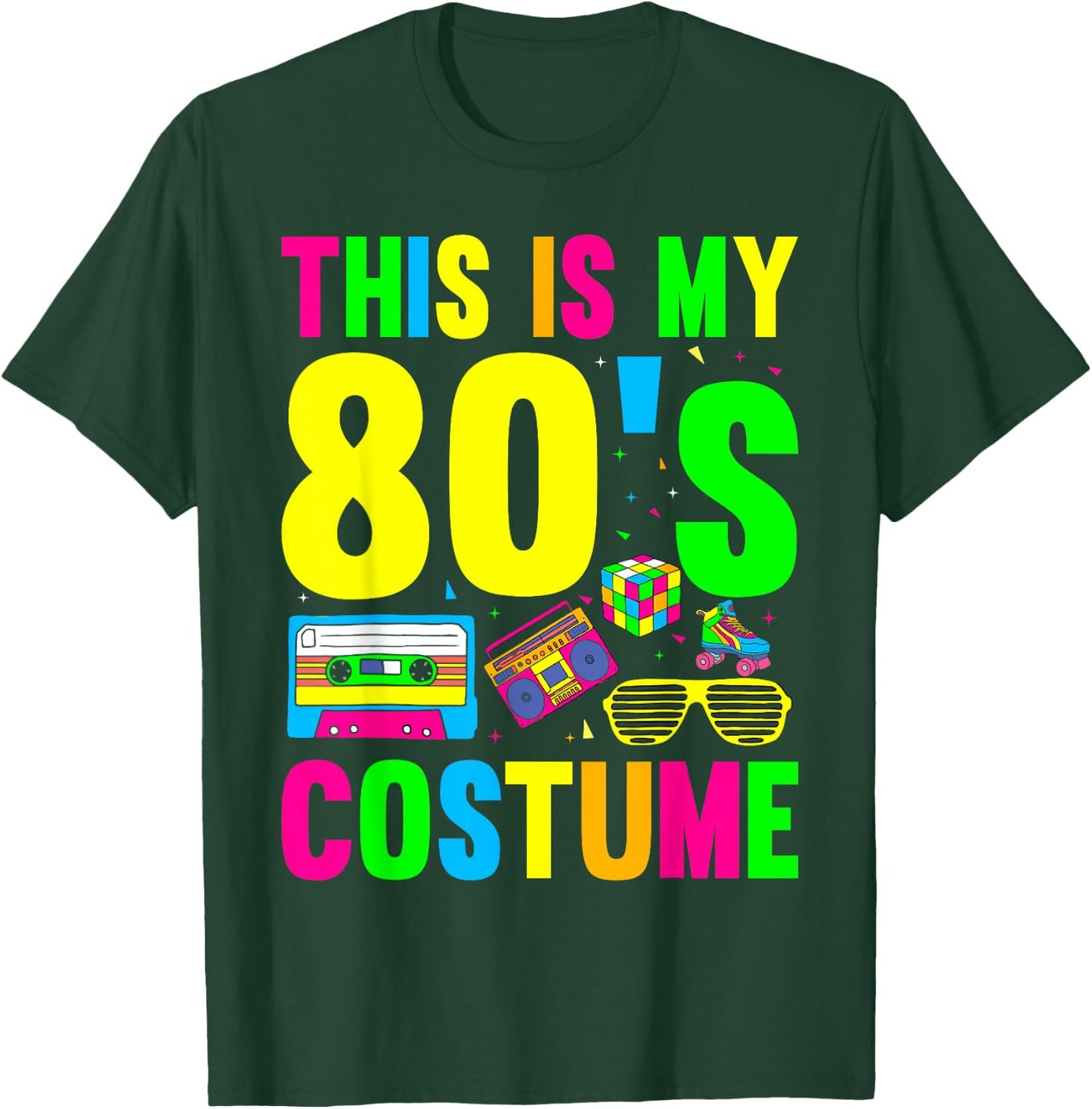 This Is My 80s Costume 80's 90's Party T-Shirt - T-Shirt | Forest