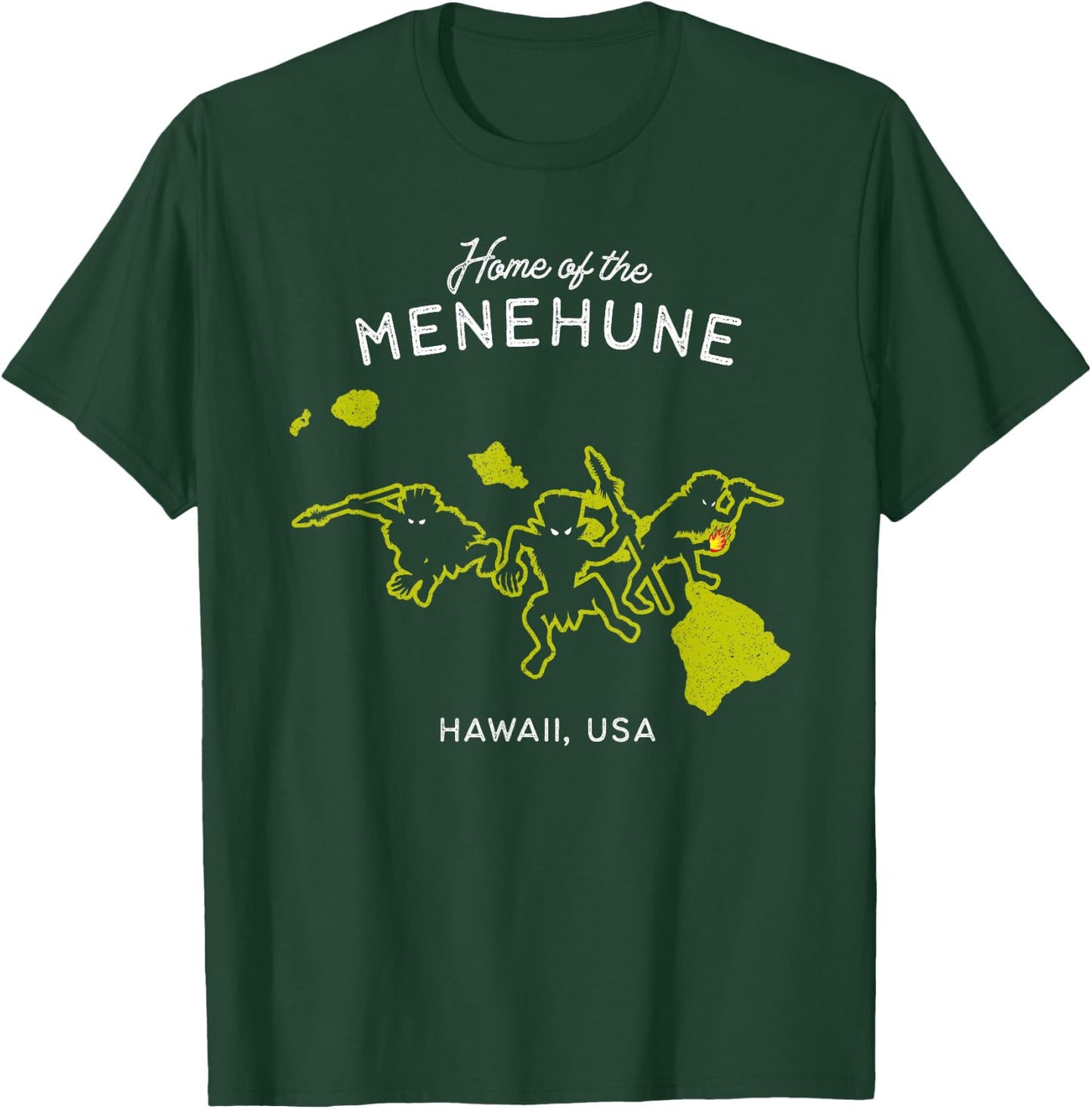 Home of the Menehune - Hawaii, USA Cryptid T-Shirt - T-Shirt | Forest