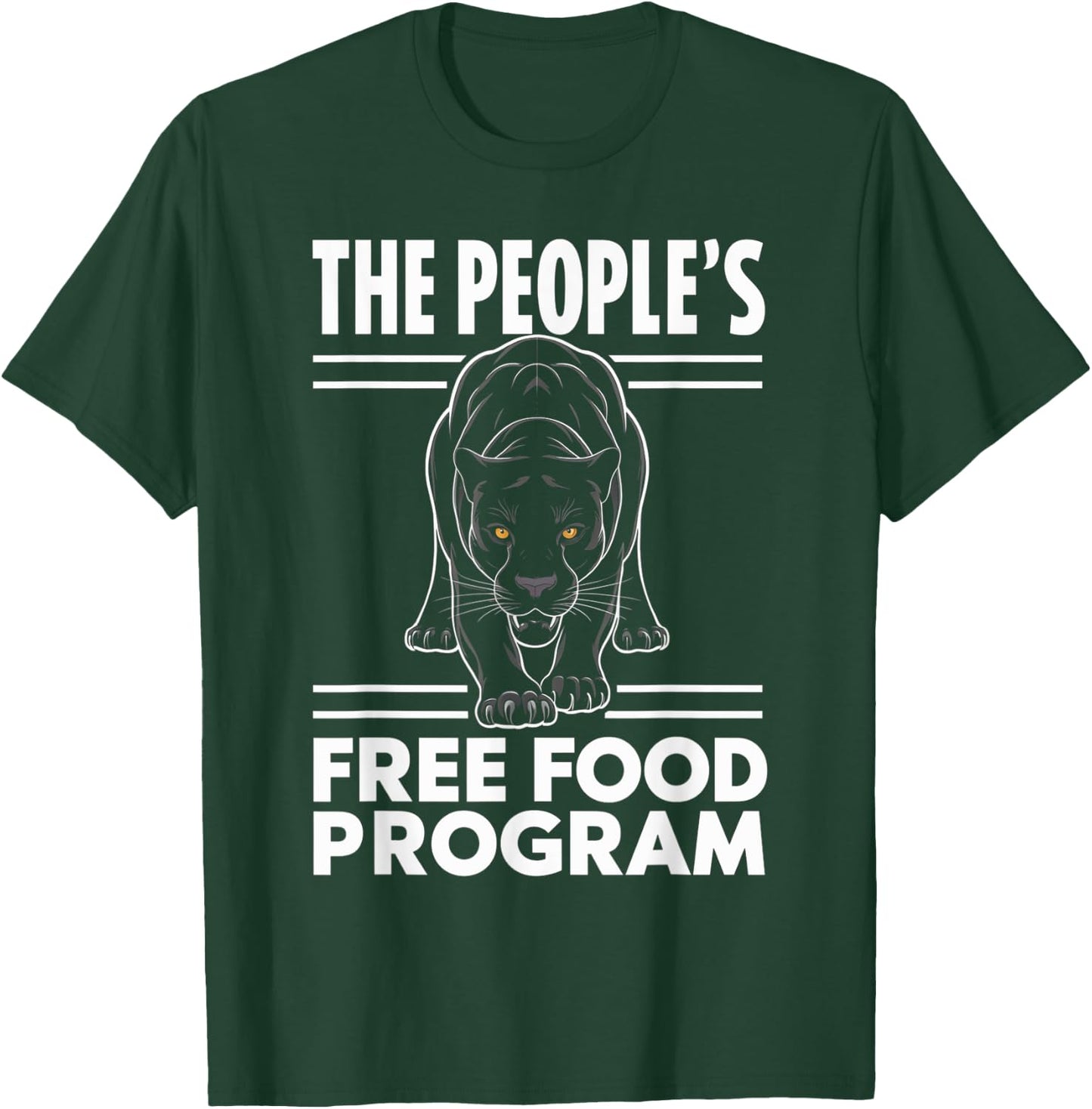 Powerful Panther The People's Free Food Program T-Shirt - T-Shirt | Forest