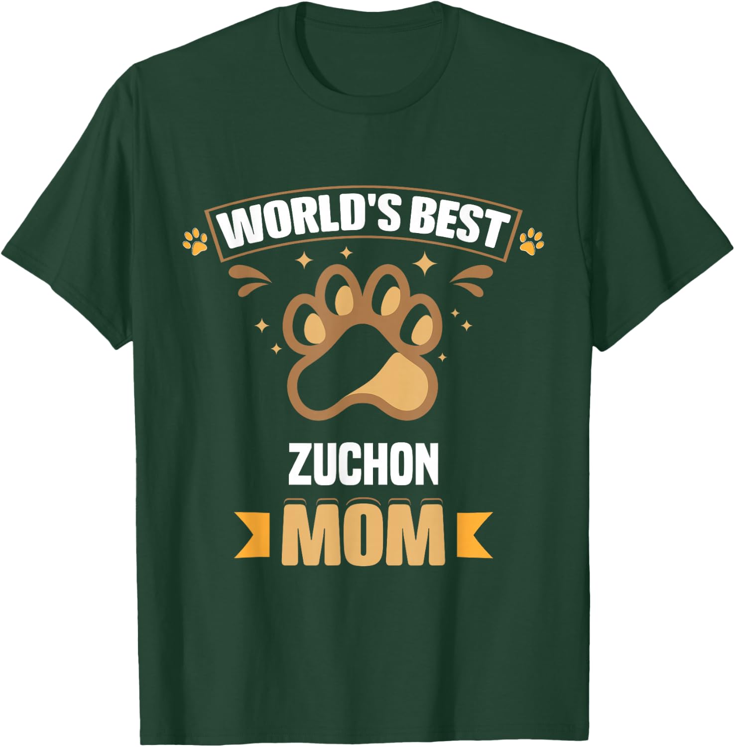 World's Best Zuchon Mom Mixed Breed Dog Owner T-Shirt - T-Shirt | Forest