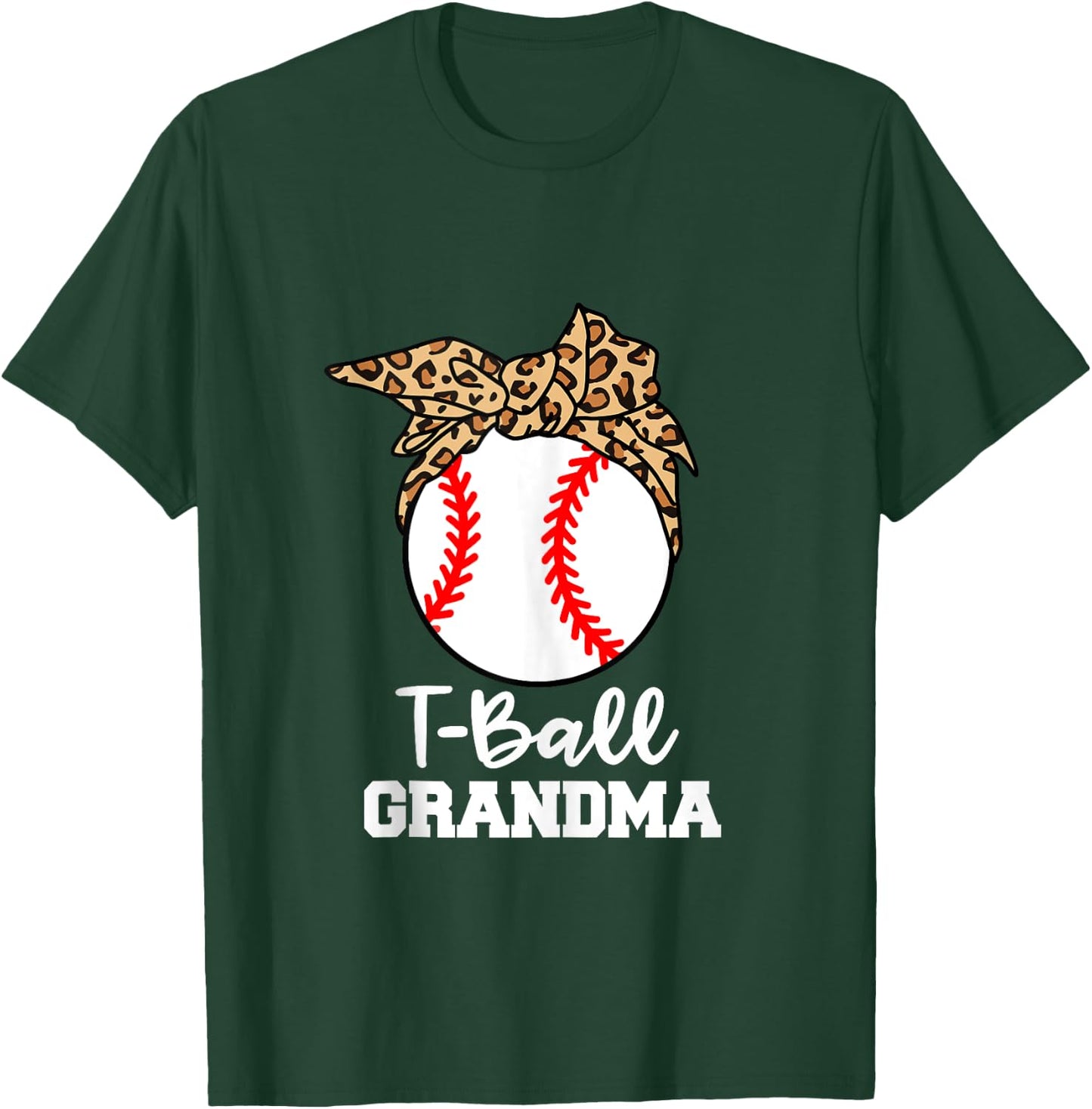 T-Ball Grandma Funny Leopard T-Ball Grandma T-Shirt - T-Shirt | Forest