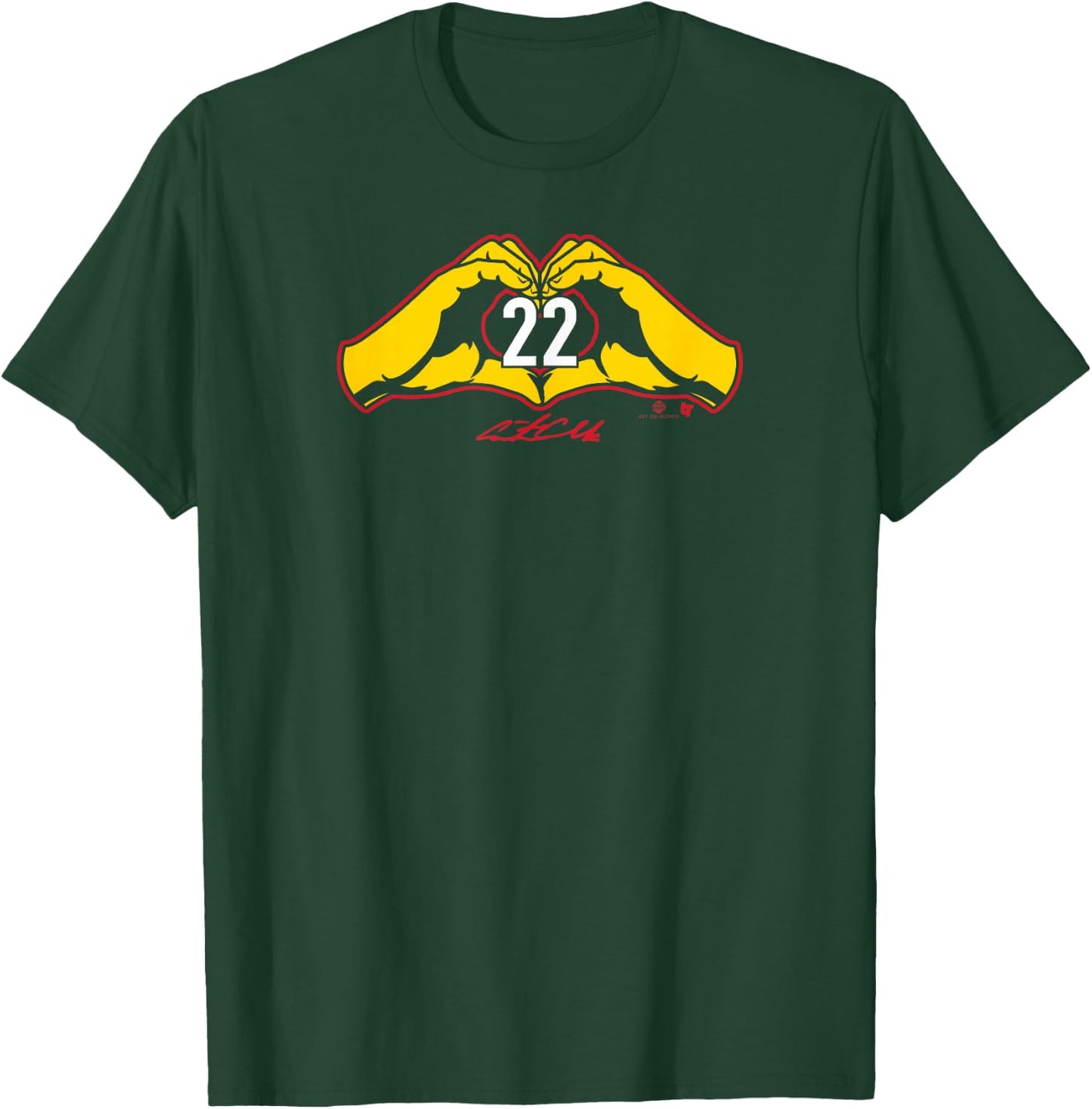 Caitlin Clark: Heart 22 - Indiana Basketball T-Shirt - T-Shirt | Forest