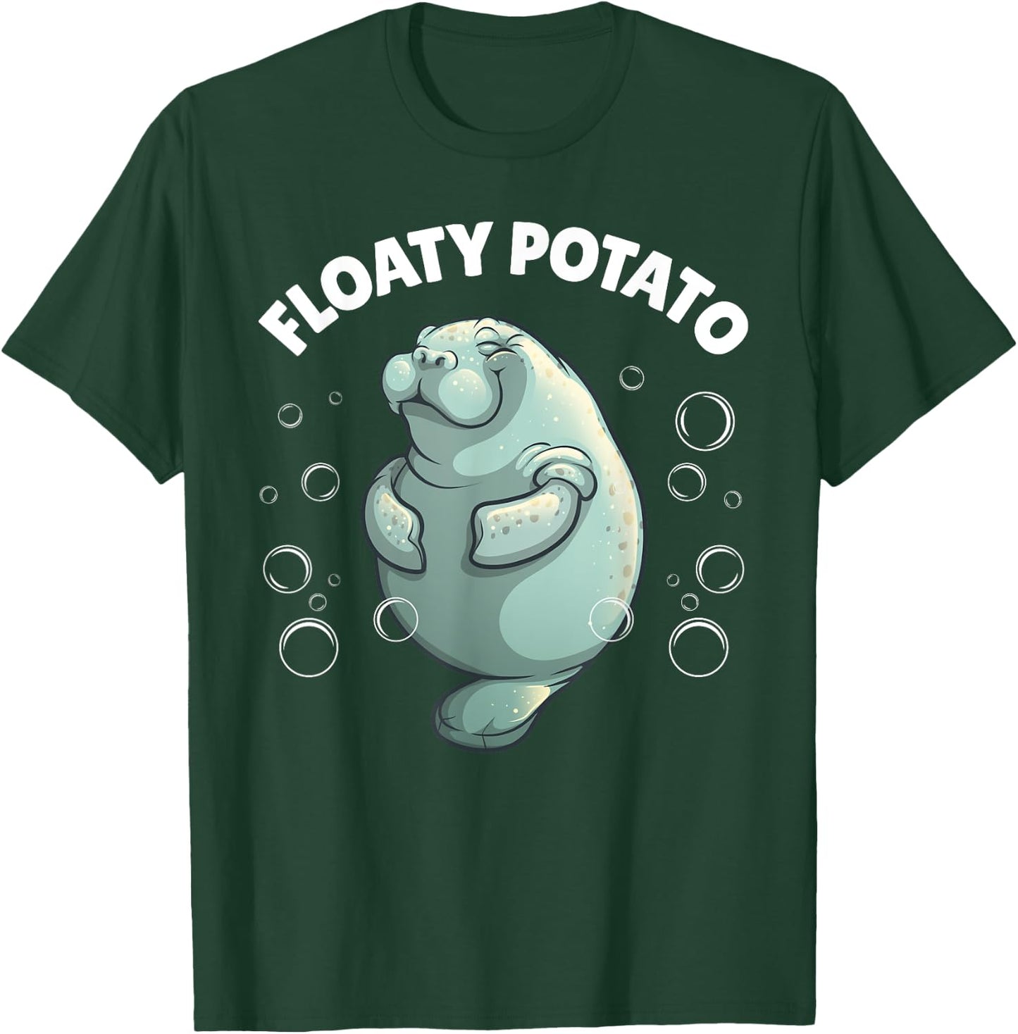 Cute Manatee Design Women Kids Sea Cow Manatee Lover T-Shirt - T-Shirt | Forest