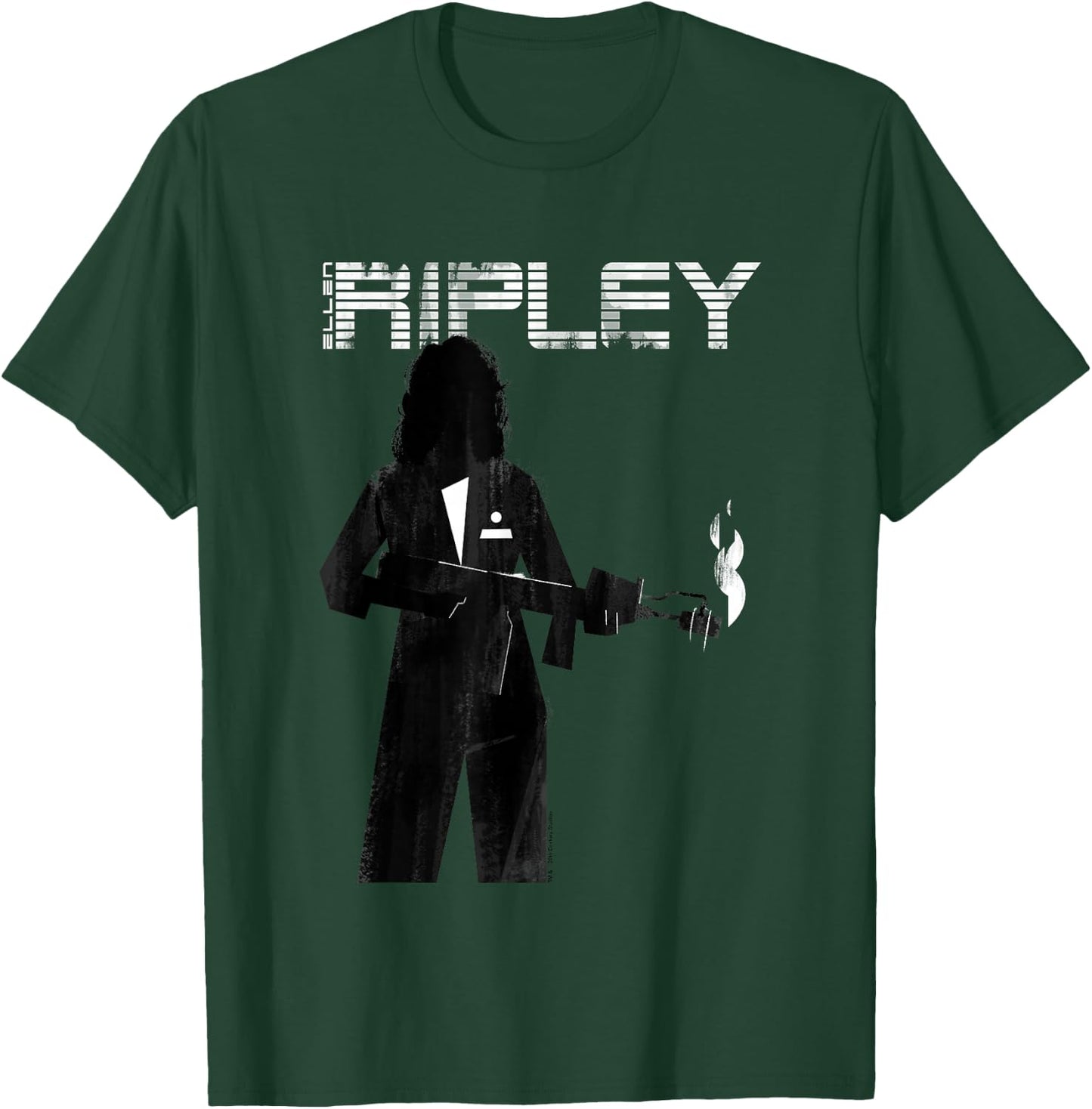 Aliens Iconic Strong Ellen Ripley Retro Silhouette Portrait T-Shirt - T-Shirt | Forest