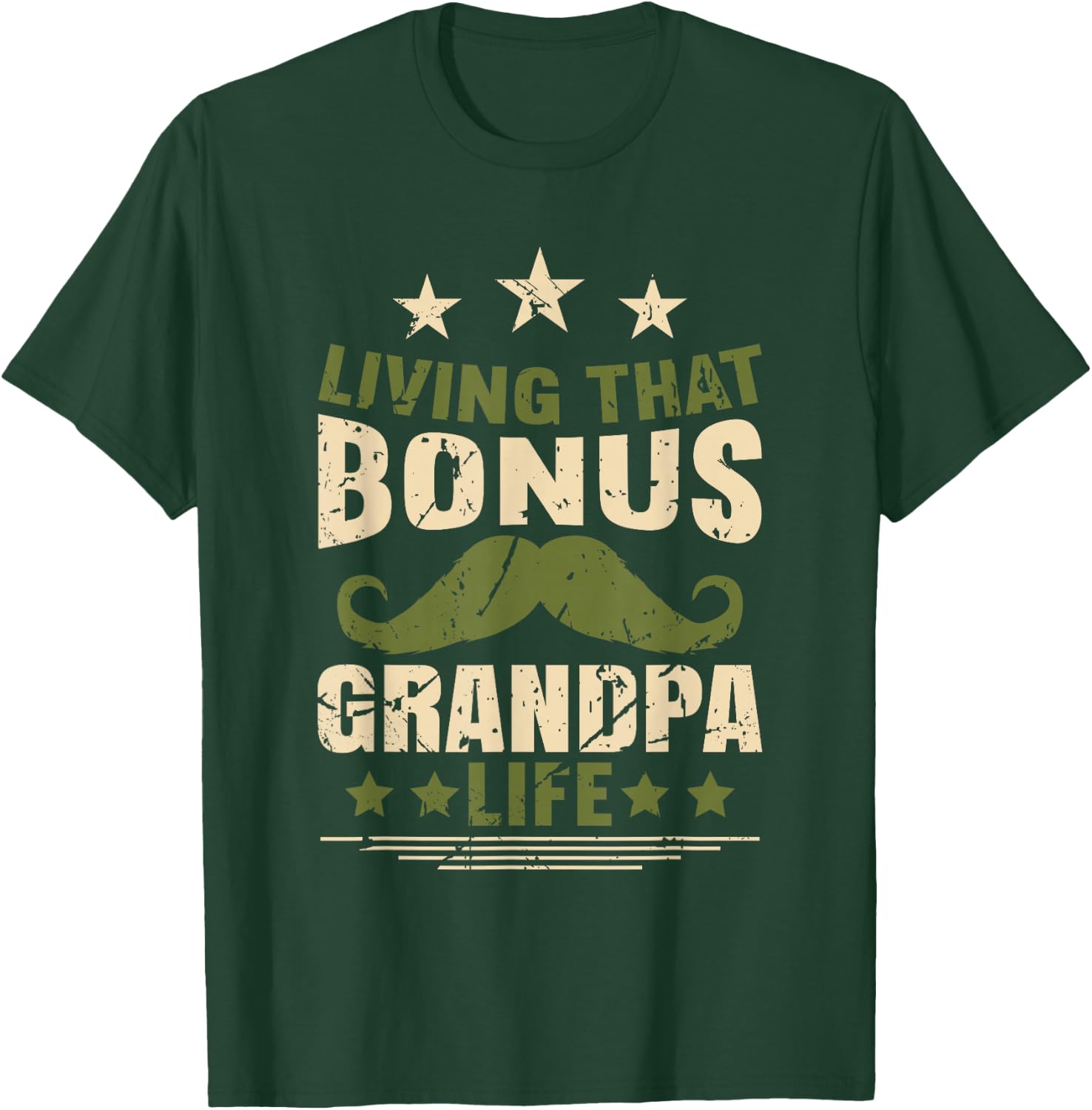 Bonus Grandpa Grandfather Step Grandpa Fathers Day T-Shirt - T-Shirt | Forest