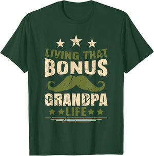 Bonus Grandpa Grandfather Step Grandpa Fathers Day T-Shirt - T-Shirt | Forest