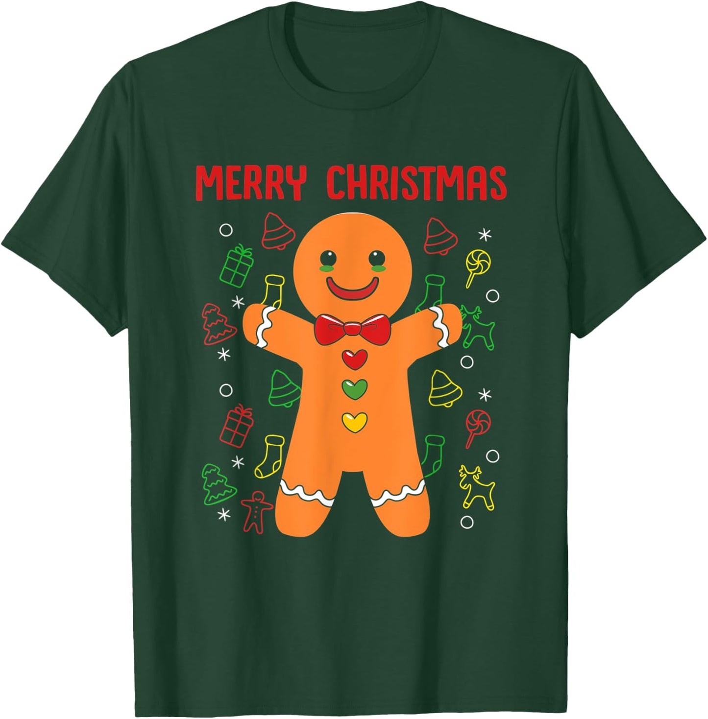 Gingerbread Merry Christmas T-Shirt - T-Shirt | Forest